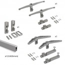 Kit pour structure modulaire Zero 1 étagère + 1 module + tringle - gris EMUCA