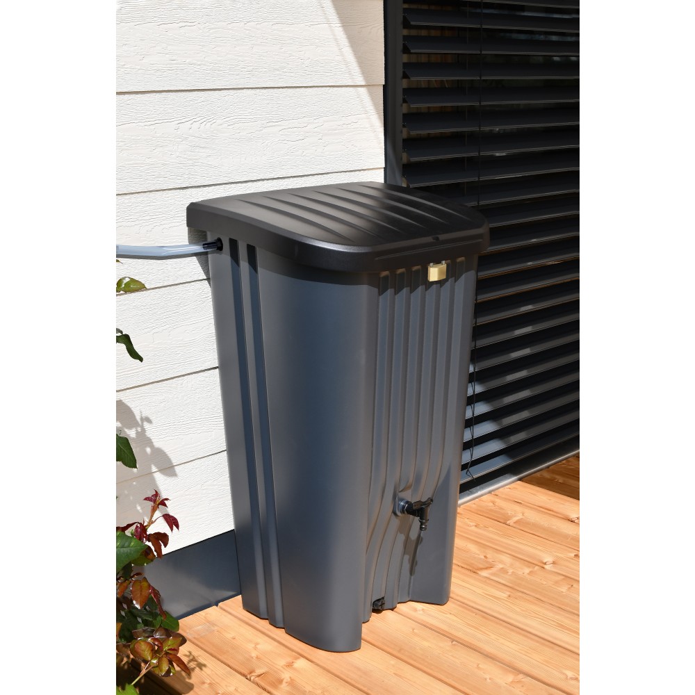 Récupérateur d'eau - gris anthracite - 150L - Récup'Déco EDA PLASTIQUES ...