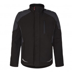 Blouson softshell noir avec fermeture à rabat GALAXY 8810 ENGEL