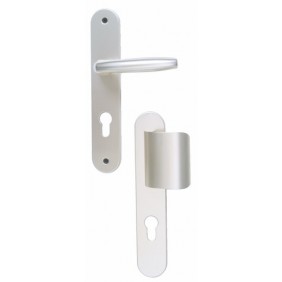 Poignées de porte palière sur plaques clé I - aluminium - Orca VACHETTE