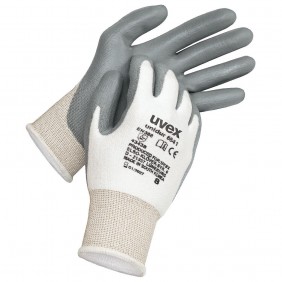 Lot de 10 paires de gants anticoupure uvex unidur 6641 - blanc et gris UVEX