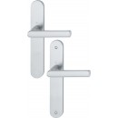 Poignées de porte sur plaque Hambourg - entraxe 195 mm - argent HOPPE