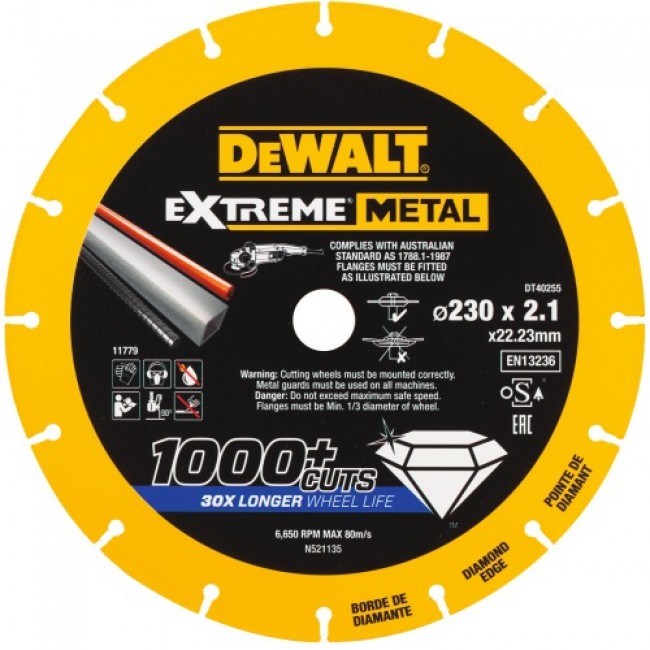 Disque diamant Métal Max - pour inox acier - 125 mm DEWALT
