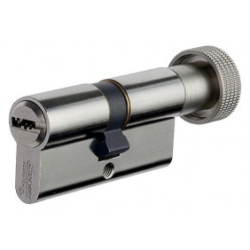 Cylindre à bouton de sûreté - nickelé - 5 clés brevetées - Velix VACHETTE