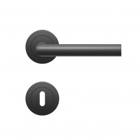 Poignées sur rosaces clé L - inox noir Cosmos - Rhodes ER28 KARCHER DESIGN