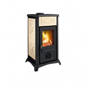 Poêle à bois en fonte émaillée avec revêtement céramique - 6 kW - Gemma LA NORDICA EXTRAFLAME