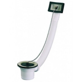 Bonde pour évier - inox - avec trop plein - cuvette diamètre 70mm VALENTIN