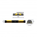 Butée de parking caoutchouc noir:jaune + fixations - longueur 500mm - Bricozor.jpg VISO