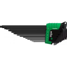 Jeu 13 clés torx - T5 à T45 - tête SB 366R HZ13 WIHA