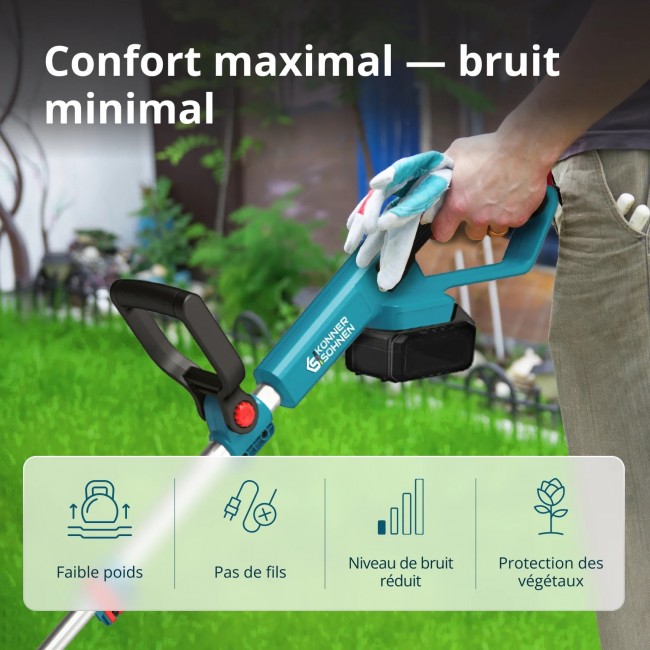 Coupe-bordures à batterie 20V + manche télescopique - Solo - KS CST-20V - Bricozor 2.jpeg KONNER & SOHNEN