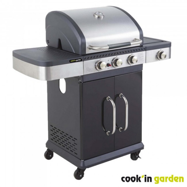 Barbecue gaz 3 brûleurs + desserte - FIDGI 3 - Bricozor.jpeg COOK IN GARDEN