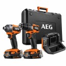 Pack perceuse à percussion Brushless 18V + Visseuse à chocs Brushless 18V - CK18-AC-2BL-X02B AEG Powertools