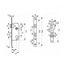 Serrure à larder - à cylindre - pêne dormant et demi-tour - axe 40 mm FTH THIRARD