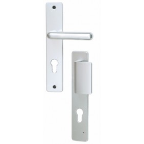Poignées de porte palière sur plaques clé I - aluminium - Golf VACHETTE