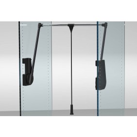 Penderie escamotable noire LIFT 700 - fixation latérale - charge 15 kg AMBOS