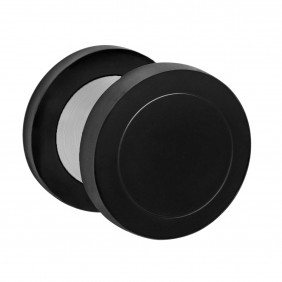 Bouton de porte pivotant en inox - disque diamètre 54mm - série EK530D - cosmos noir / inox satiné KARCHER DESIGN
