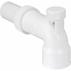 Sortie coudée de lavabo - PVC réglable - avec anti-vide NICOLL