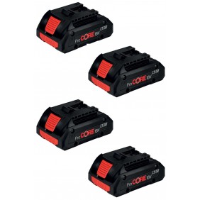 Lot de 4 batteries Pro Core 18V- 4Ah - 1600A016GB BOSCH