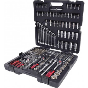 Coffret de douilles et accessoires CHROME Plus 1/4'' - 3/8'' - 1/2'' - 216 pièces KS TOOLS