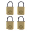 Lot de 4 cadenas en laiton s'entrouvrant - 20 mm - 4 clés incluses YALE