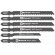 Pack de 10 lames scie sauteuse pour bois et métal - emmanchement en T