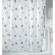 Rideau de douche - 180 x 180 cm - Polyester - blanc et Argent - Milano