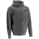 Sweat de travail molletonné à capuche avec logo bannière - gris Caterpillar