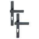 Poignées de porte sur plaques étroite - entraxe 195 mm - Ligne Toulon HOPPE