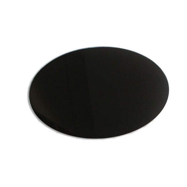 Plaque de sol crystal noir - poêle à bois et poêle à granulés - ronde LA NORDICA EXTRAFLAME