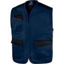 Gilet de travail multipoches sans manches bleu et orange Mach 1 DELTA PLUS