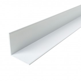 Cornière égale en aluminium finition laqué blanc RAL 9016 - longueur 4 m Atrius