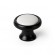 Bouton de meuble en acier et porcelaine noir mat et blanc CS 220691