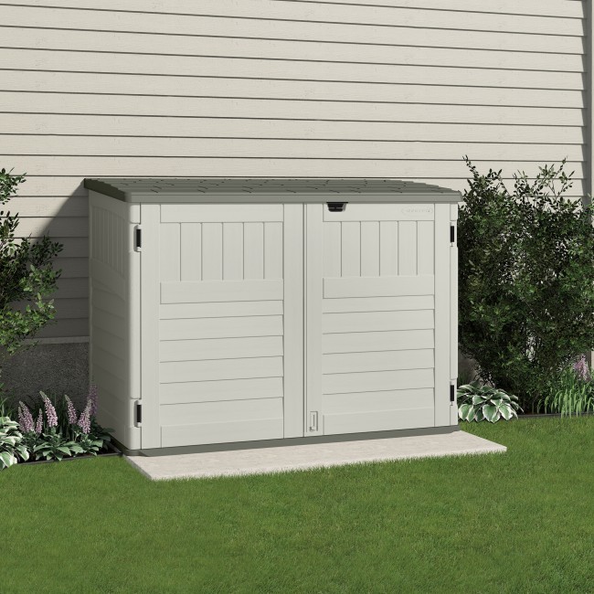 Coffre de jardin polyéthylène Stowaway - blanc - 1,98 m³ - plancher inclus - Bricozor 2.jpg SUNCAST