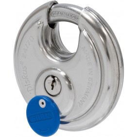 Cadenas à clé - rond - en inox - cylindre protégé - Diskus® 24IB/70 ABUS