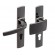Poignée de porte sur plaques palières - aluminium - Artis