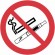 Disque adhésif - défense de fumer et de vapoter