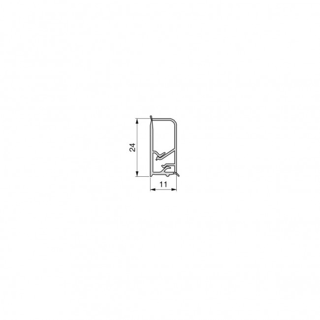 schema Profil d'étanchéité rectangulaire en kit Miniline 2350 mm.jpeg EMUCA