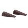 Lot de 2 cale-portes en ABS marron - P 101 x l 29 x H 30 mm