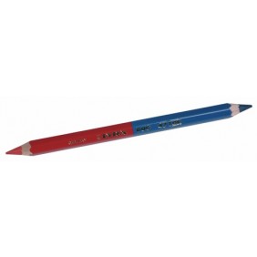 Crayon bicolore bleu/rouge "télévision" 