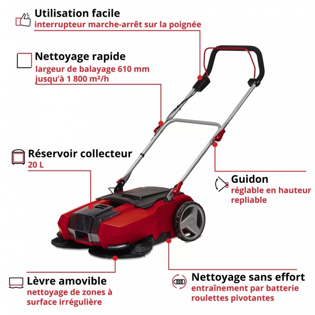 Balayeuse sans fil TE-SW 18:610 Li-Solo - Power X-Change - Bricozor 2.jpeg EINHELL