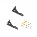 Supports d'étagères pliables - acier - peint en noir EMUCA