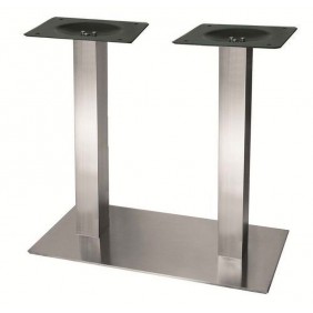Double pied de table central rectangulaire en inox - hauteur 730 mm SYNERCIA