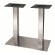 Double pied de table central rectangulaire en inox - hauteur 730 mm