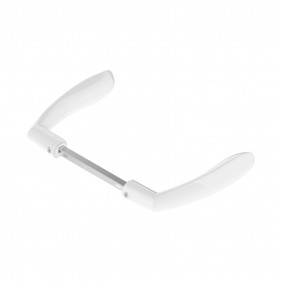 Poignée double - pour portail de 90 à 120 mm - alu - blanc - Marinéa TIRARD