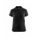 Polo de travail femme en coton 3390 - noir et gris foncé
