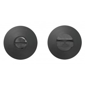 Paire de rosaces affleurantes rondes en inox gris titanium - série EZ180 - condamnation KARCHER DESIGN