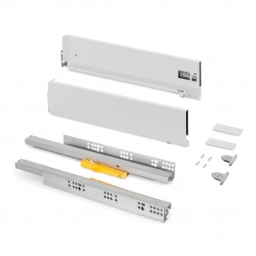 Tiroir extérieur Vertex 3D blanc - 131 mm - 40 kg - push synchro EMUCA