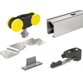 Kit complet pour porte coulissante MA80B rail + garniture - max 80 kg MANTION