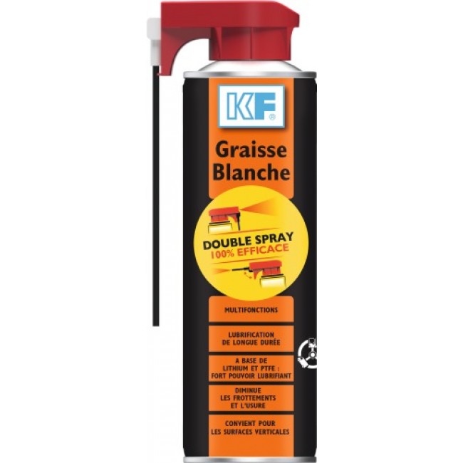 Graisse blanche - diffuseur double spray - lubrification longue durée KF