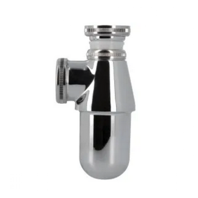 Siphon d'évier en laiton chromé brillant - réglable en hauteur NICOLL